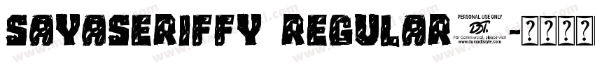 SayaSerifFY Regular4字体转换